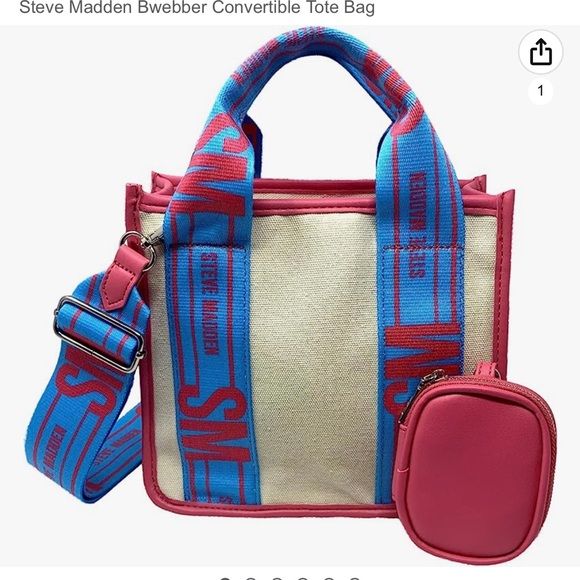 Steve Madden Bwebber Tote Bag - viral on Tik Tok (BNWT) Cotton candy - Picture 7 of 7